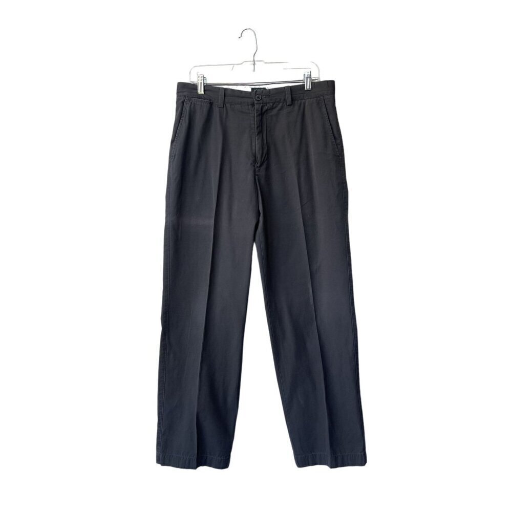 J. Crew Mens Pants Size‎ 33X30 Dark Charcoal Grey Straight Chino Business Casual